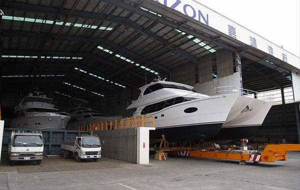 Luxury yachts at Horizon Shipyard
