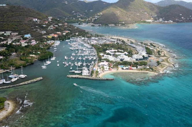Luxury yachts moored in Nanny Cay Marina in the fabulous Caribbean yacht charter destination - Tortola in BVI Credit: Todd VanSickle/BVI Spring Regatta