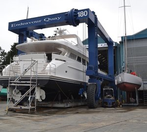 Moonen 94 Yacht INFINITY ready to be re-launched at Endeavour Quay