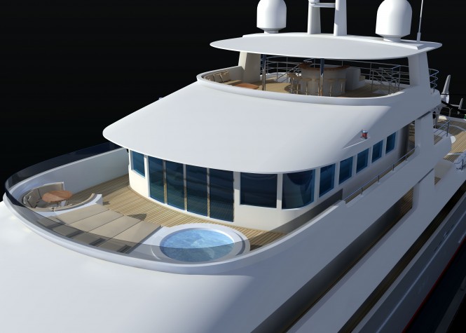 Motor yacht Commuter 230 design - front view