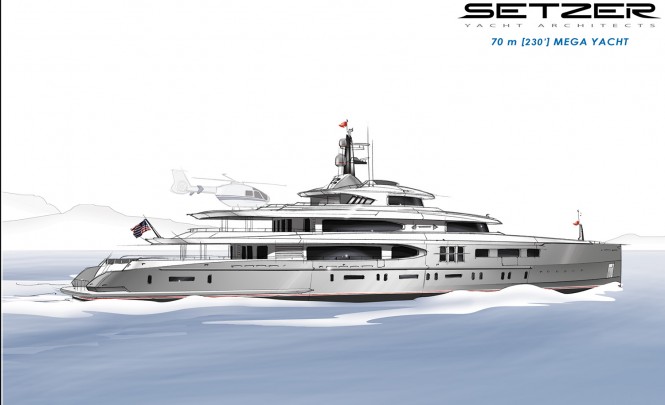 Preview of 70m Mega Yacht Concept from 2014 Collection