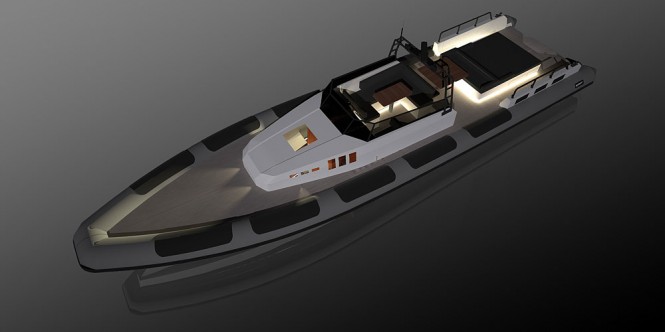 Rupert 52 Cabin Yacht Tender Design - upview