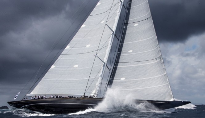 St Barths Bucket Regatta Day 4: J CLASS Yacht Hanuman Photo: Carlo Borlenghi