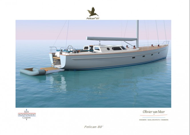 Superyacht Pelican 80 concept - aft view