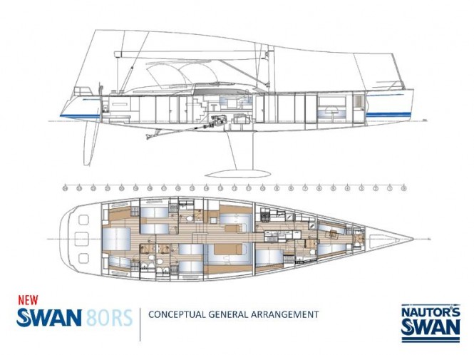 Superyacht Swan 80RS - Layout