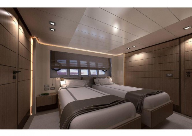 Twin cabin- superyacht Ferretti 960