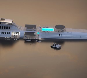 Private submersible mega yacht MIGALOO concept by motion code: blue