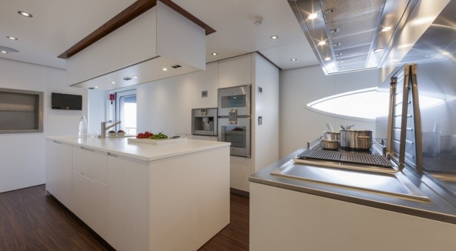46m superyacht Vulcan - Galley