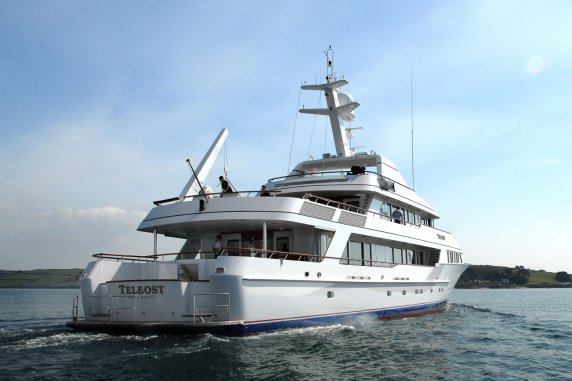 49m Teleost Yacht - aft view