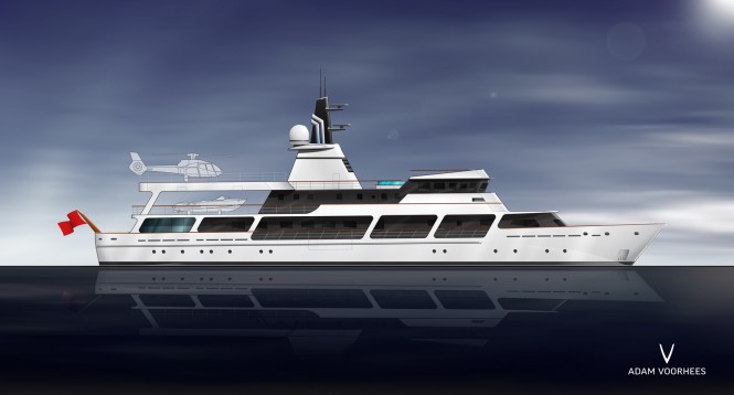 Adam Voorhees designed conversion proposal for 65m mega yacht Van Triumph Adam Voorhees designed conversion proposal for 65m mega yacht Van Triumph