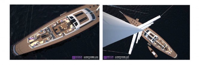 Baltic 175 luxury yacht Pink Gin VI - view from above