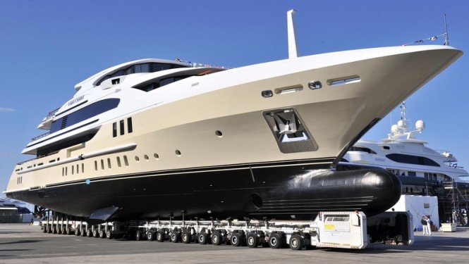 Benetti superyacht Lady Candy (hull FB260) at launch