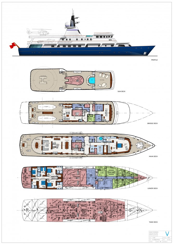 Conversion proposal for 65m luxury yacht Van Triumph - Layout Conversion proposal for 65m luxury yacht Van Triumph - Layout