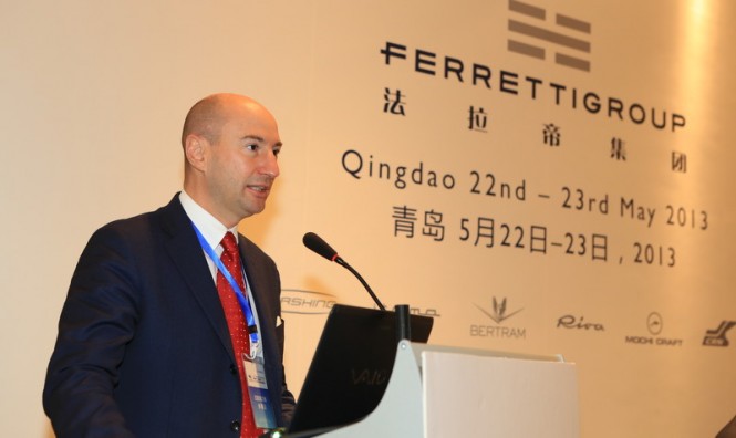 Ferruccio Rossi, Ferretti Group CEO, during the Group press conference
