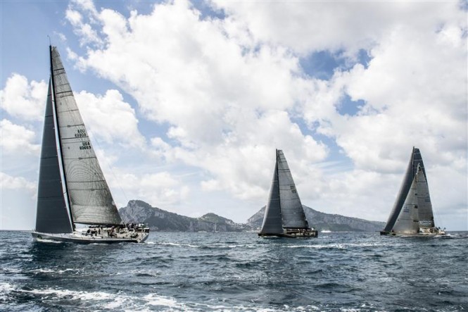 Fleet during coastal race - Photo by Rolex/Kurt Arrigo