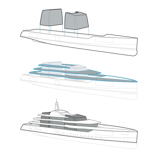 Latest 92m Project Lumen Yacht by Adam Voorhees - Diagram