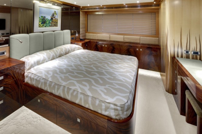 Luxurious interior aboard superyacht Loretta Anne