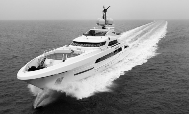 Luxury mega yacht Galactica Star under sea trials - Photo by Dick Holthuis Photography