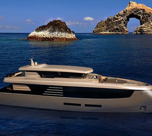 Motor yacht CONTACT design - thesis project of IED student Gabriele Teruzzi