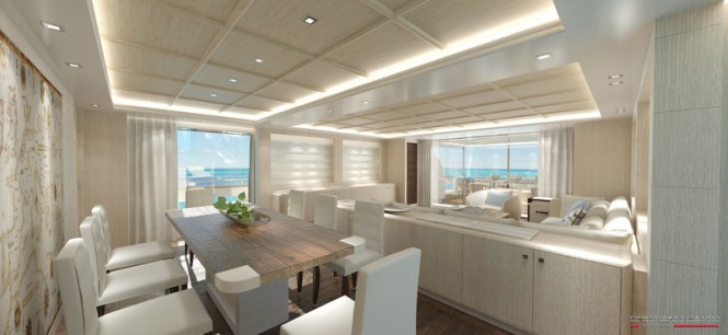 Luxury yacht Canados 106 - Main Saloon