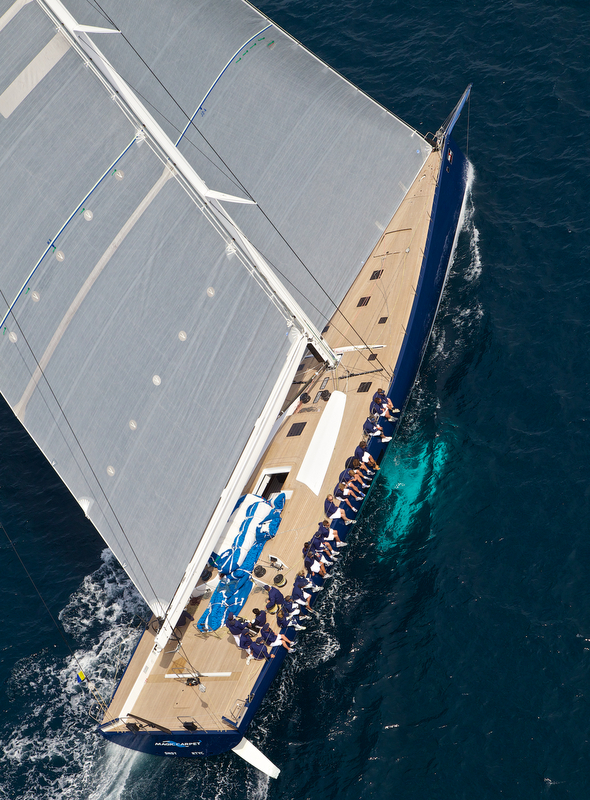 Luxury yacht Magic Carpet3 - view from above