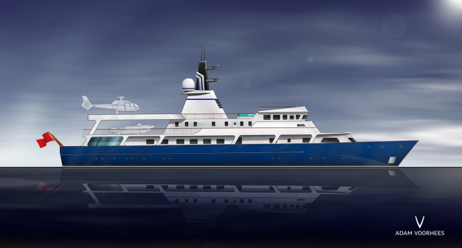 New conversion proposal for 65m motor yacht VAN TRIUMPH introduced by Adam Voorhees