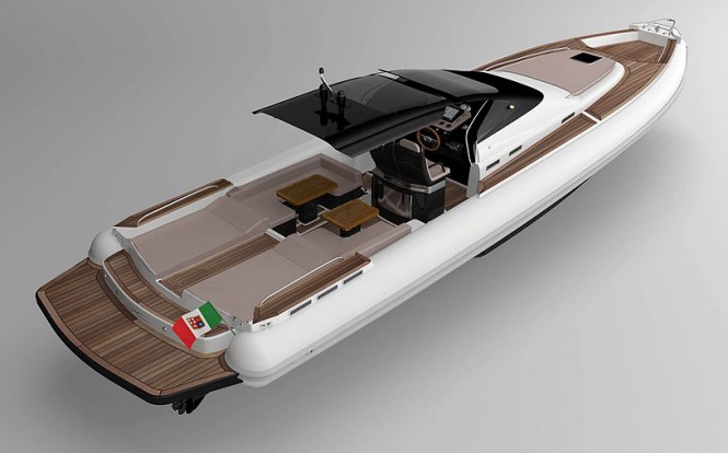 Project MX-16 Coupe yacht tender - aft view