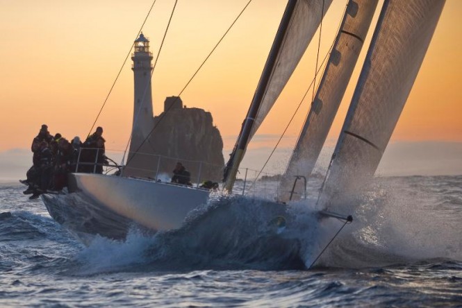 Niklas Zennström's 72' mini maxi Rán 2 is hoping to win the Rolex Fastnet Race for an unprecedented third time in a row Credit: Rolex/Carlo Borlenghi