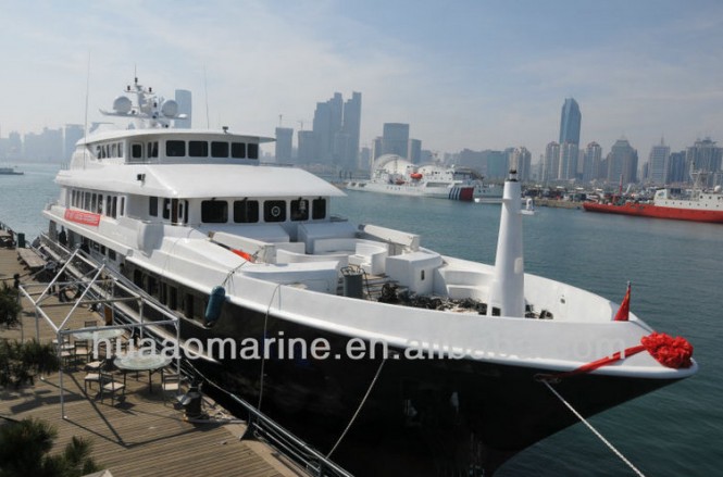 Recently completed 50m superyacht Tiger Shark by Huaao