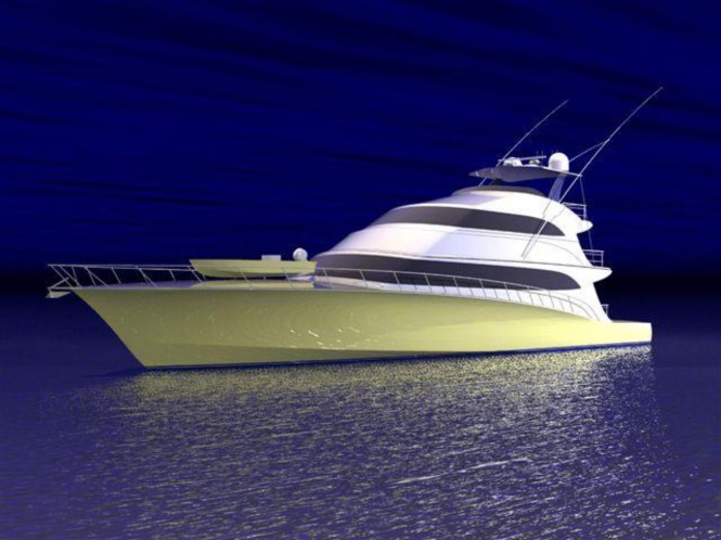Rendering of the 32m Jim Smith superyacht Marlena (hull no. 29)