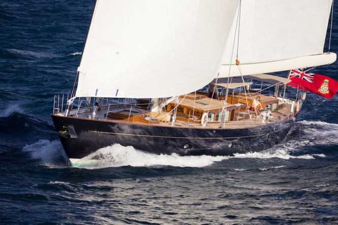 Royal Huisman Pumula Yacht with interior design by Rhoades Young - Photo by Cory Silken