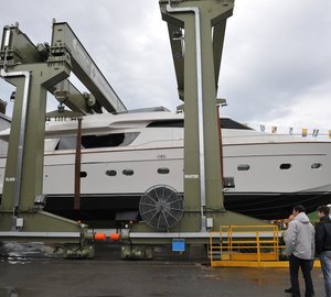 Sanlorenzo launch SL82 motor yacht Pioppi - one of three yachts launched this week