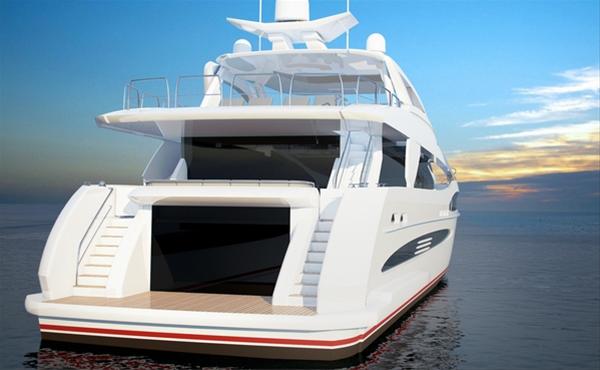 Superyacht RP102 by Horizon - aft view