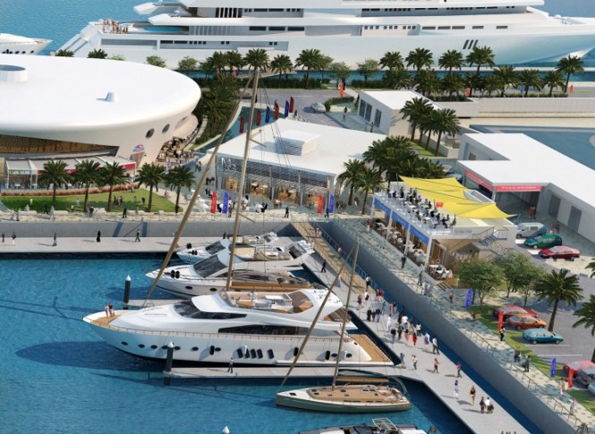 Yas Marina situated in the breath-taking Middle Eastern yacht charter location - Abu Dhabi