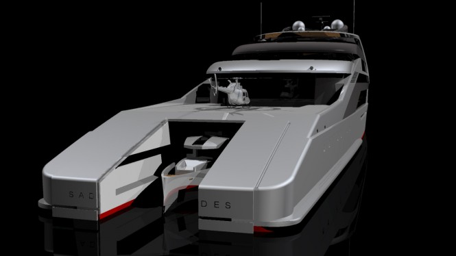 145m SABDES mega yacht X concept