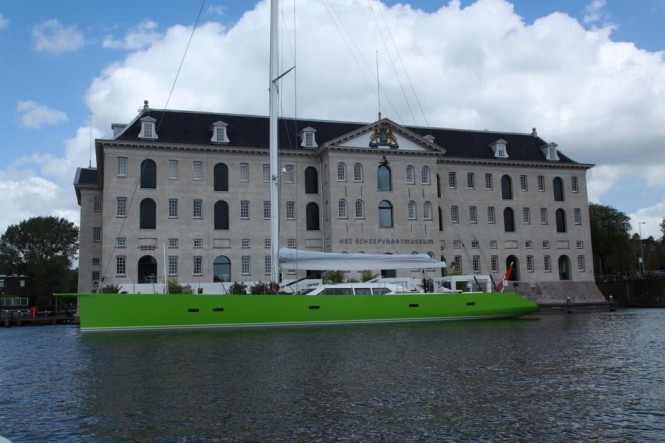 33m Vitters superyacht Inoui at Maritime Museum Amsterdam