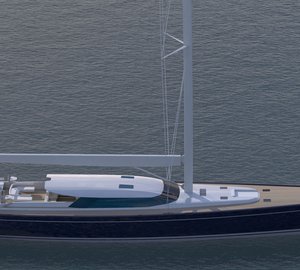 Recently launched 43m BLUE PAPILLON Yacht by Royal Huisman and German Frers