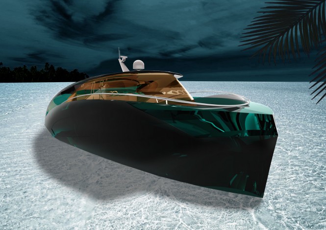 60m mega yacht GHOST concept by Pierrejean Design Studio