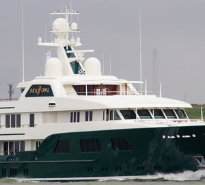 Video and photos of 62m Feadship mega yacht SEA OWL undergoing sea trials