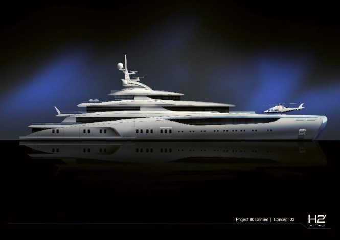 A proposal for a 85-metre Motor Yacht by H2 Yacht Design