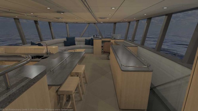 Dashew luxury yacht FPB 78 - Interior