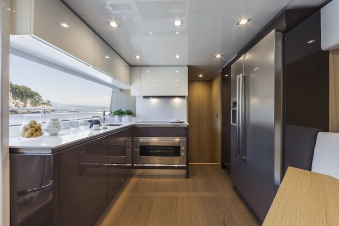 Ferretti 960 yacht - galley Ferretti 960 yacht - galley