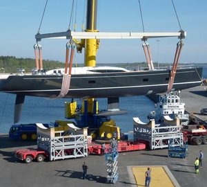 Recently launched Frers/Baltic B107 Yacht INUKSHUK with interior design by Adam Lay