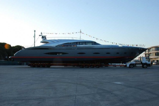 Launch of superyacht AB 140 Launch of superyacht AB 140