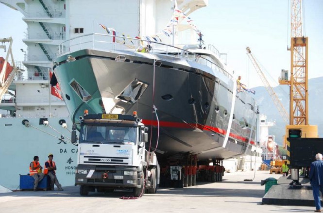 Luxury yacht AB 140 - front view Luxury yacht AB 140 - front view