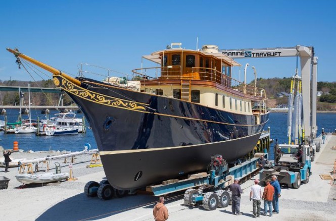 Luxury yacht Atlantide to be re-launched by Front Street Shipyard