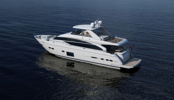 Motor yacht Princess 88 - aft view