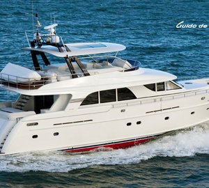 Guido de Groot designed Mulder 73 Flybridge motor yacht BOONOOROO II arrives in Australia