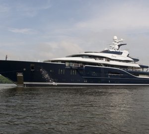 Launch of 85m Lurssen motor yacht SOLANDGE (Project NIKI)