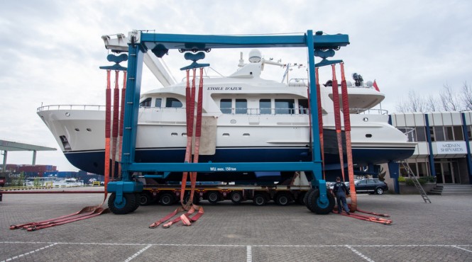 Newly refitted Moonen 84 Yacht Etoile d'Azur at Moonen Shipyards
